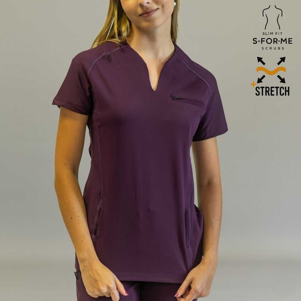 scrub uva mujer 915 super stretch uniforme estetica belleza Sandel Medica