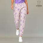 Jogger Estampado Flores Moradas 6 bolsas Mujer FW