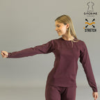 blusa under scrub vino mujer super stretch perfil sandel medica