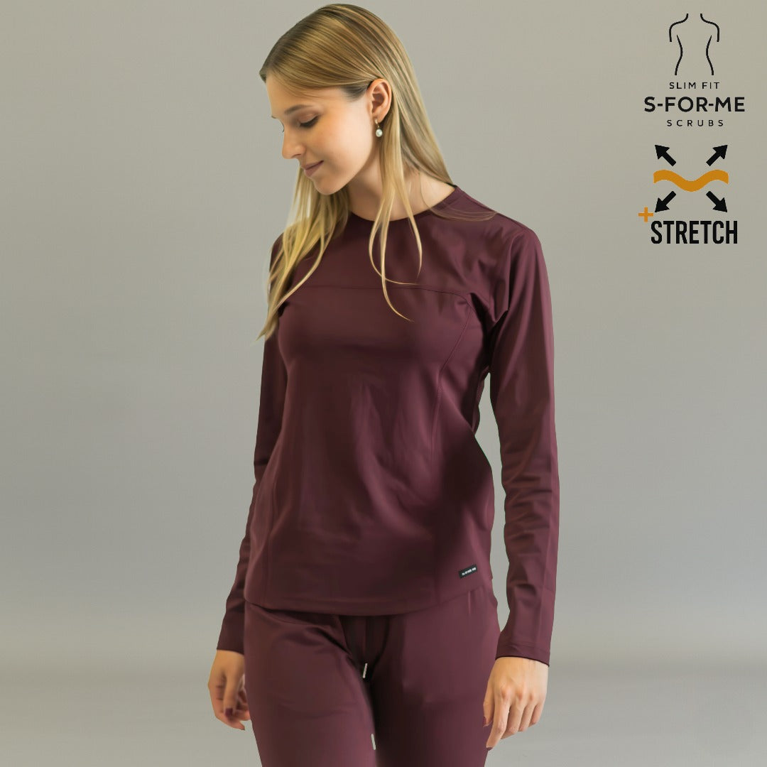 blusa under scrub vino mujer super stretch uso hospital sandel medica