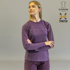 blusa under scrub morado mujer super stretch espalda sandel medica
