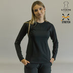 blusa under scrub negro mujer manga larga frente sandel medica