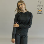 blusa under scrub negro mujer manga larga medio cuerpo sandel medica