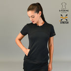 Filipina quirurgica negra mujer con tela super stretch 88 poliester 12 spandex
