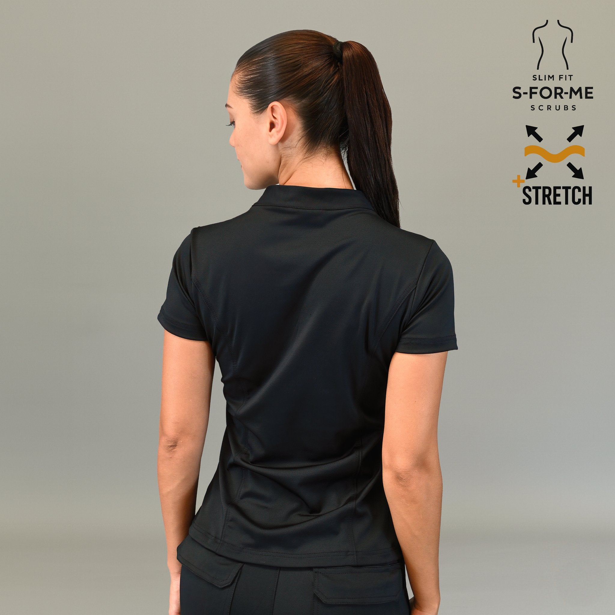 Conjunto medico negro mujer filipina y jogger quirurgico Estilo 910
