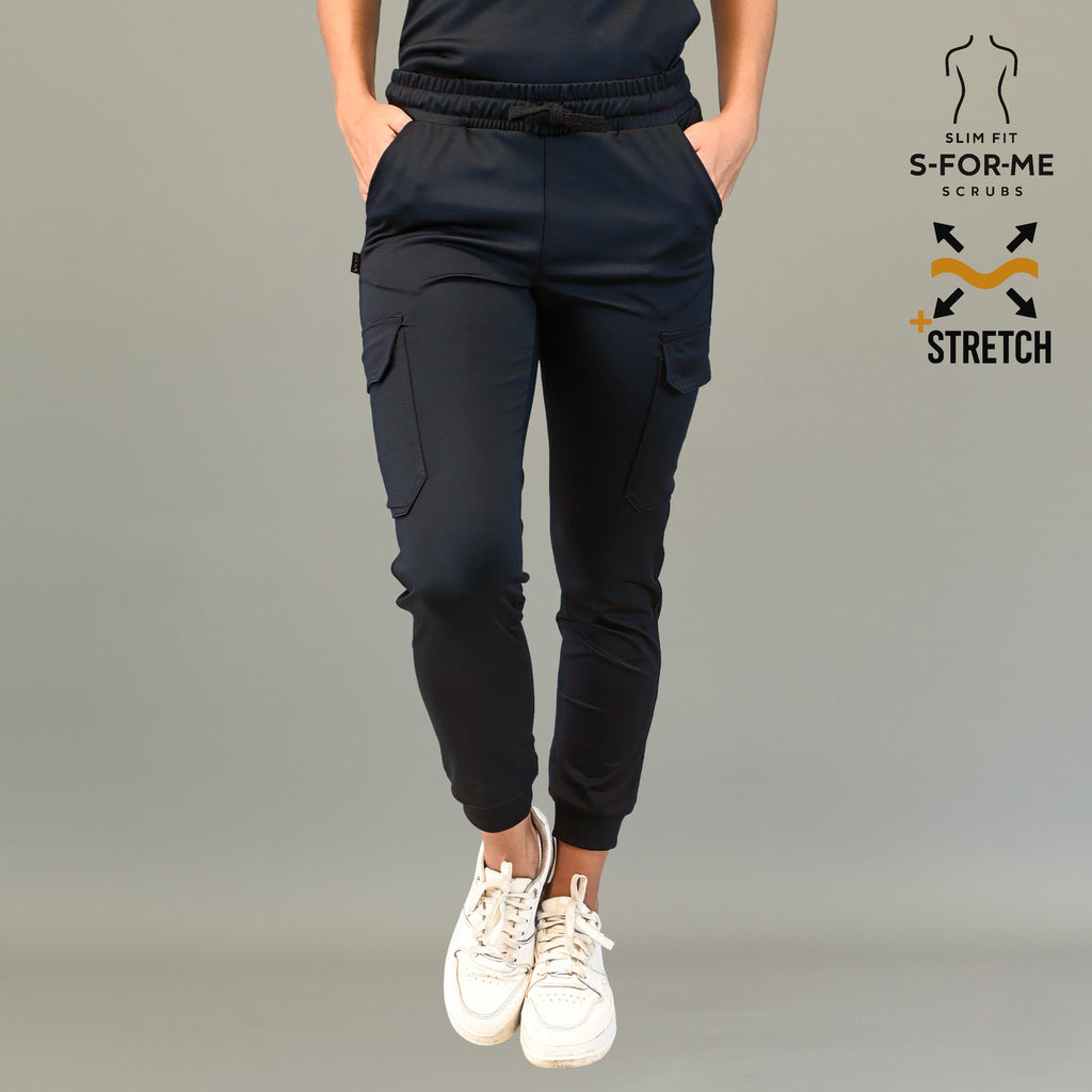 Jogger quirurgico negro para mujer Estilo 910 Super Stretch vista principal