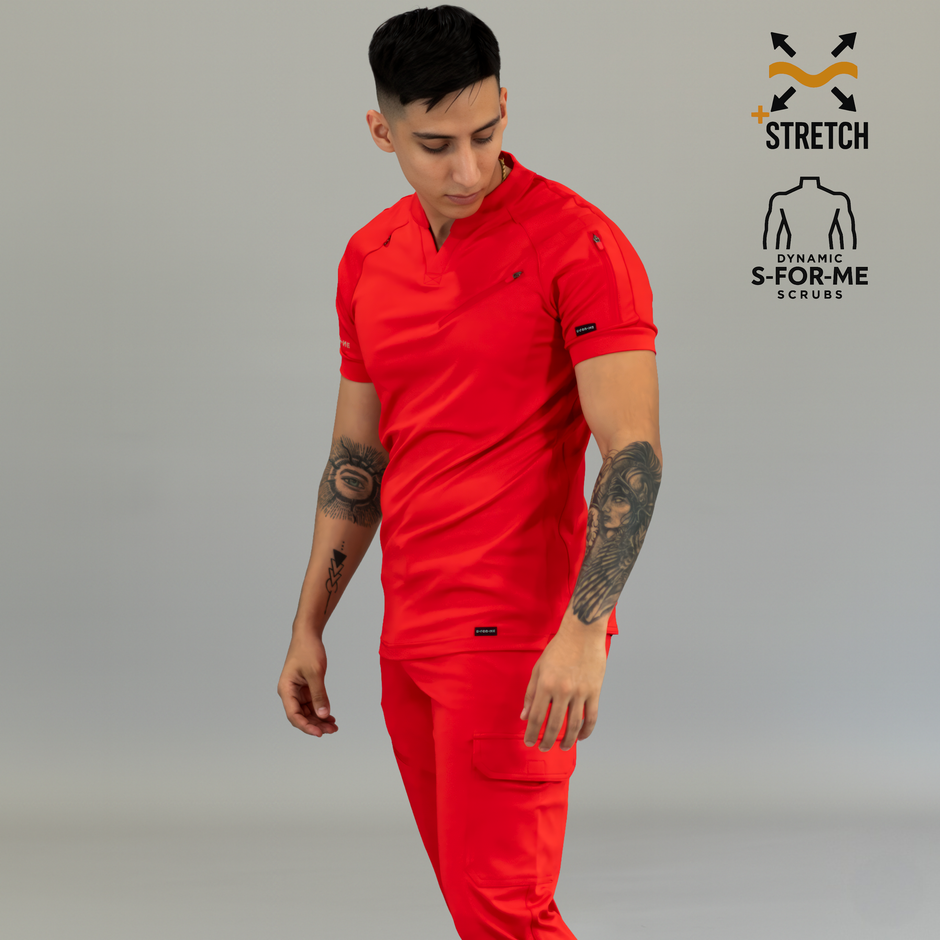 Filipina Quirúrgica Super Stretch Roja Hombre, Scrubs 905