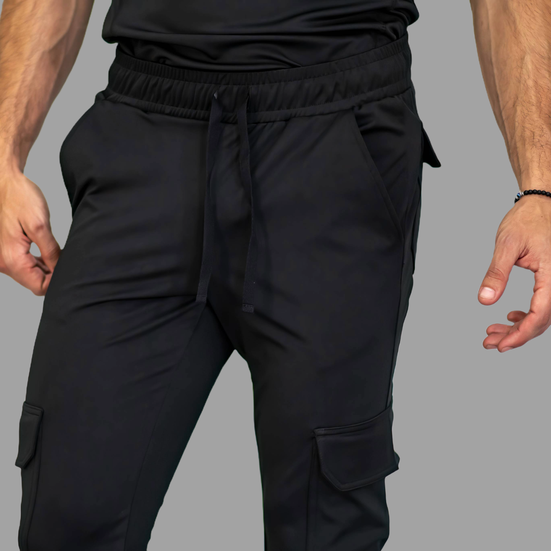 Jogger Est. 910 Quirúrgico Negro Hombre Super Stretch, Scrubs Est. 910