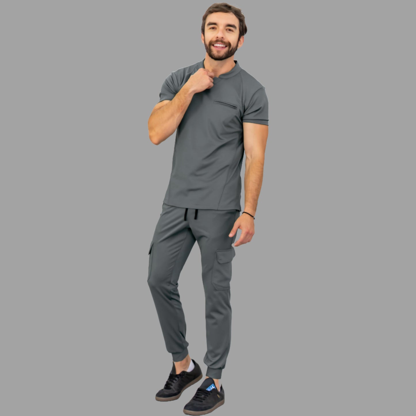 Filipina Est. 910 Quirúrgica Hombre Gris Medio, Scrubs 910 Super Stretch