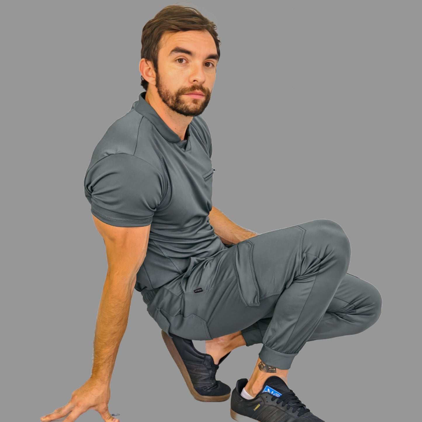 Filipina Est. 910 Quirúrgica Hombre Gris Medio, Scrubs 910 Super Stretch