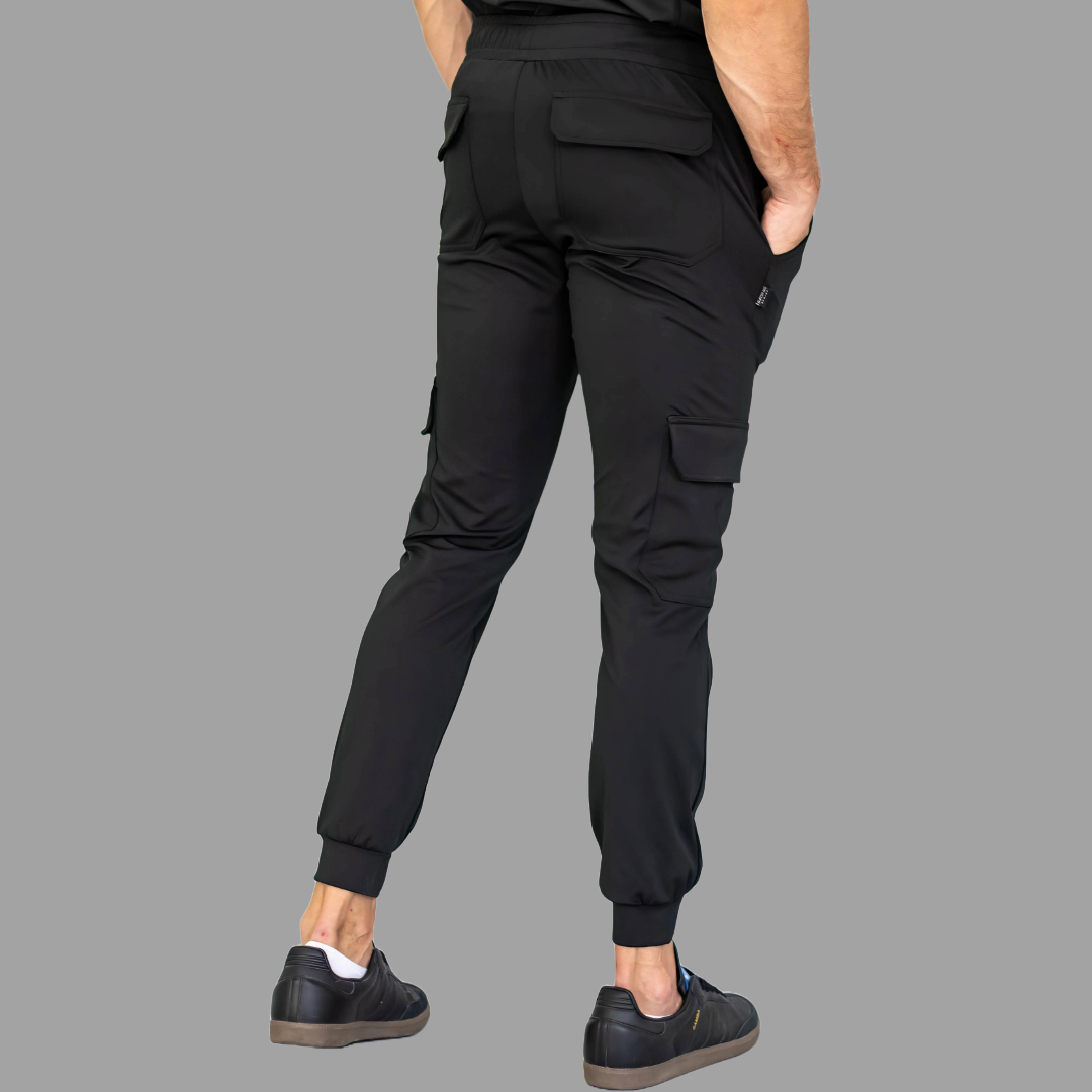 Jogger Est. 910 Quirúrgico Negro Hombre Super Stretch, Scrubs Est. 910