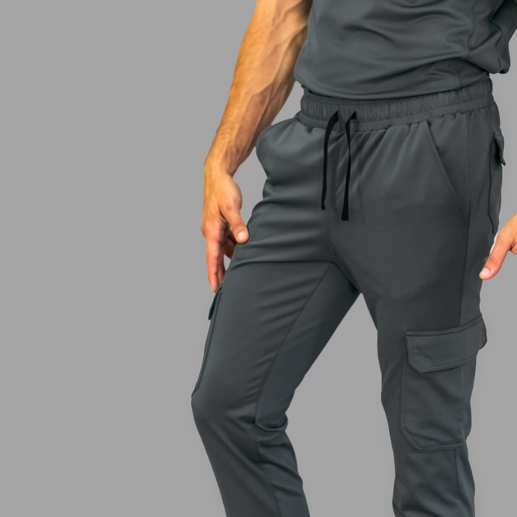 Jogger Quirúrgico Hombre 910 Gris Oxford Super Stretch, Scrubs 910