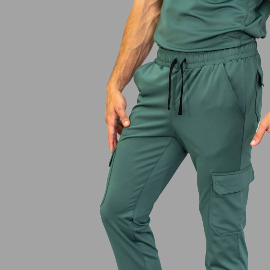 Jogger Est. 910 Quirurgico Hombre Verde Pino Super Stretch, Scrubs 910