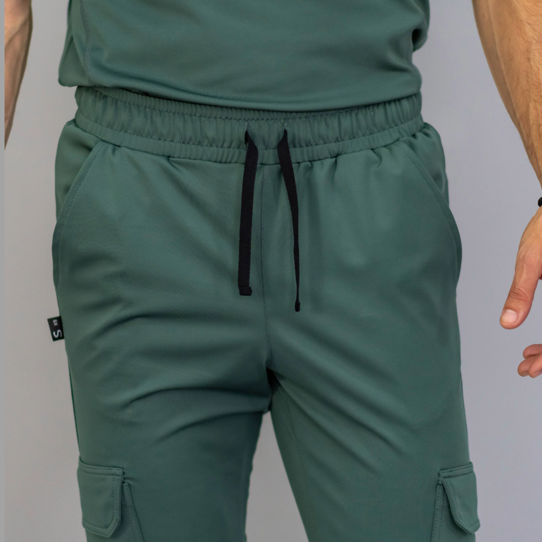 Jogger Est. 910 Quirurgico Hombre Verde Pino Super Stretch, Scrubs 910