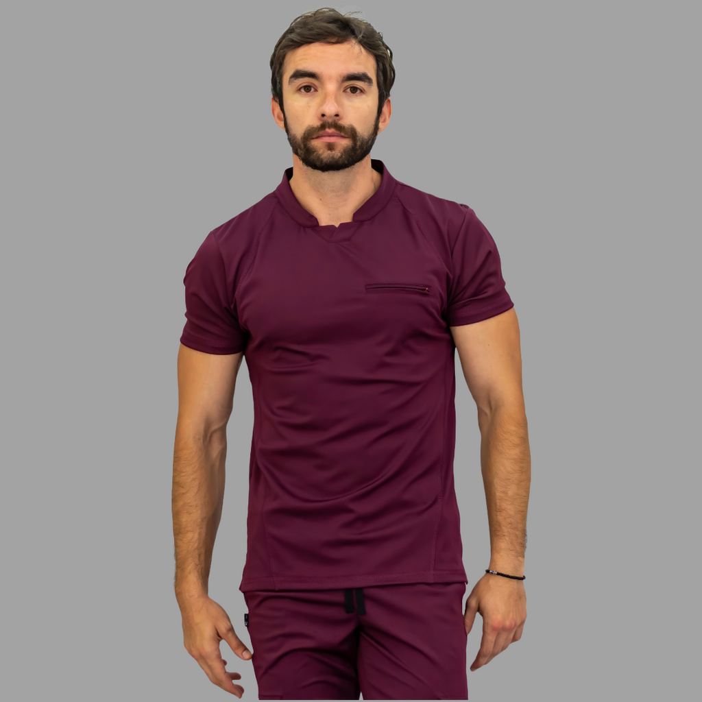 Filipina Quirurgica Hombre Vino Super stretch, Scrubs Est. 910