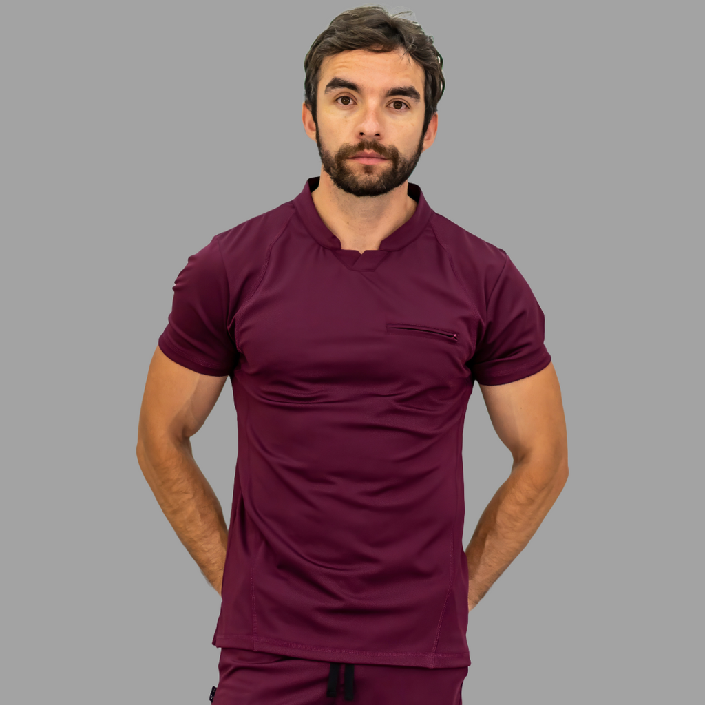 Filipina Quirurgica Hombre Vino Super stretch, Scrubs Est. 910
