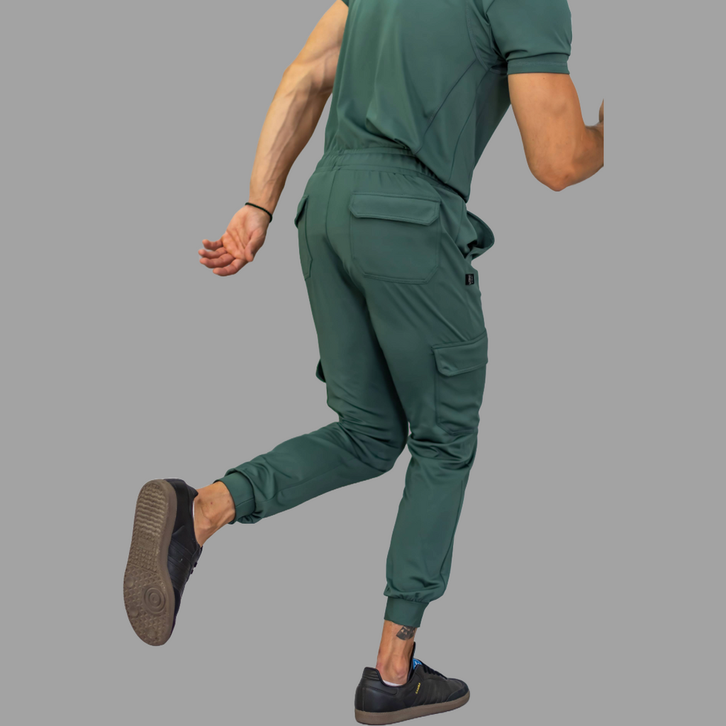 Jogger Quirurgico Hombre Verde Pino Super Stretch, Scrubs 910