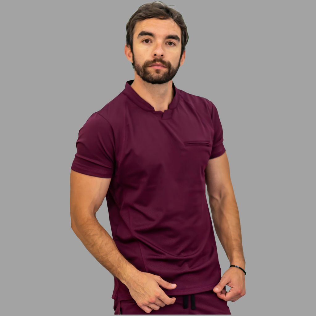Filipina Quirurgica Hombre Vino Super stretch, Scrubs Est. 910