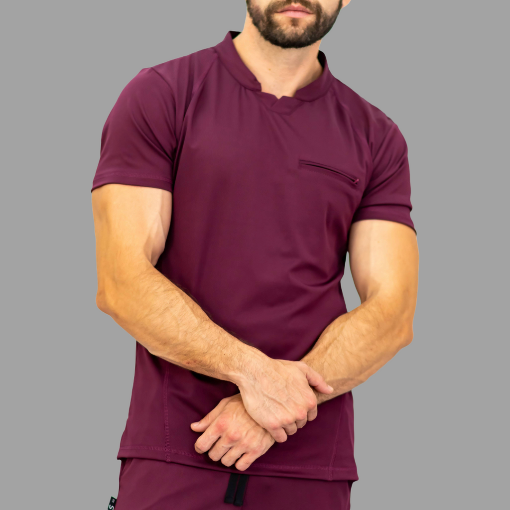 Filipina Quirurgica Hombre Vino Super stretch, Scrubs Est. 910