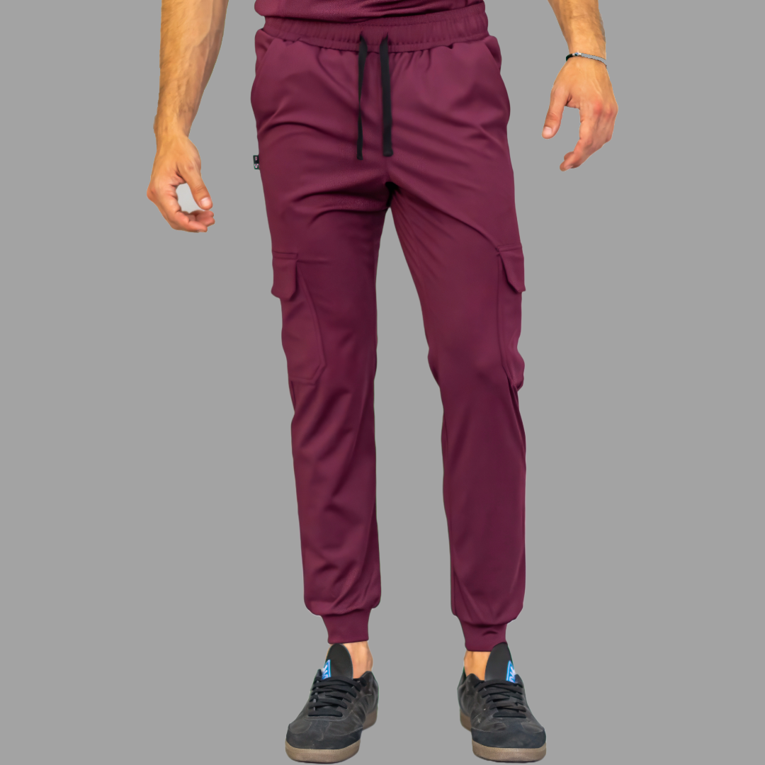 Jogger Est. 910 Quirurgico Hombre Vino Super Stretch, Scrubs 910