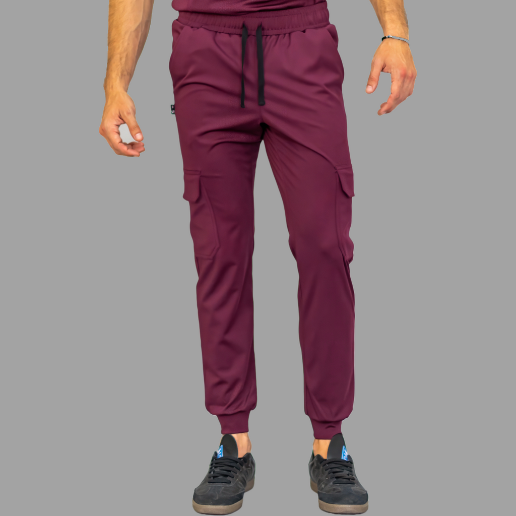Conjunto Quirúrgico Vino para Hombre – Estilo 910 | Super Stretch Slim Fit