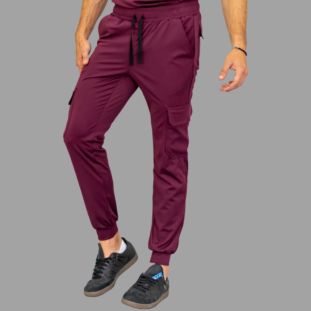 Jogger Est. 910 Quirurgico Hombre Vino Super Stretch, Scrubs 910