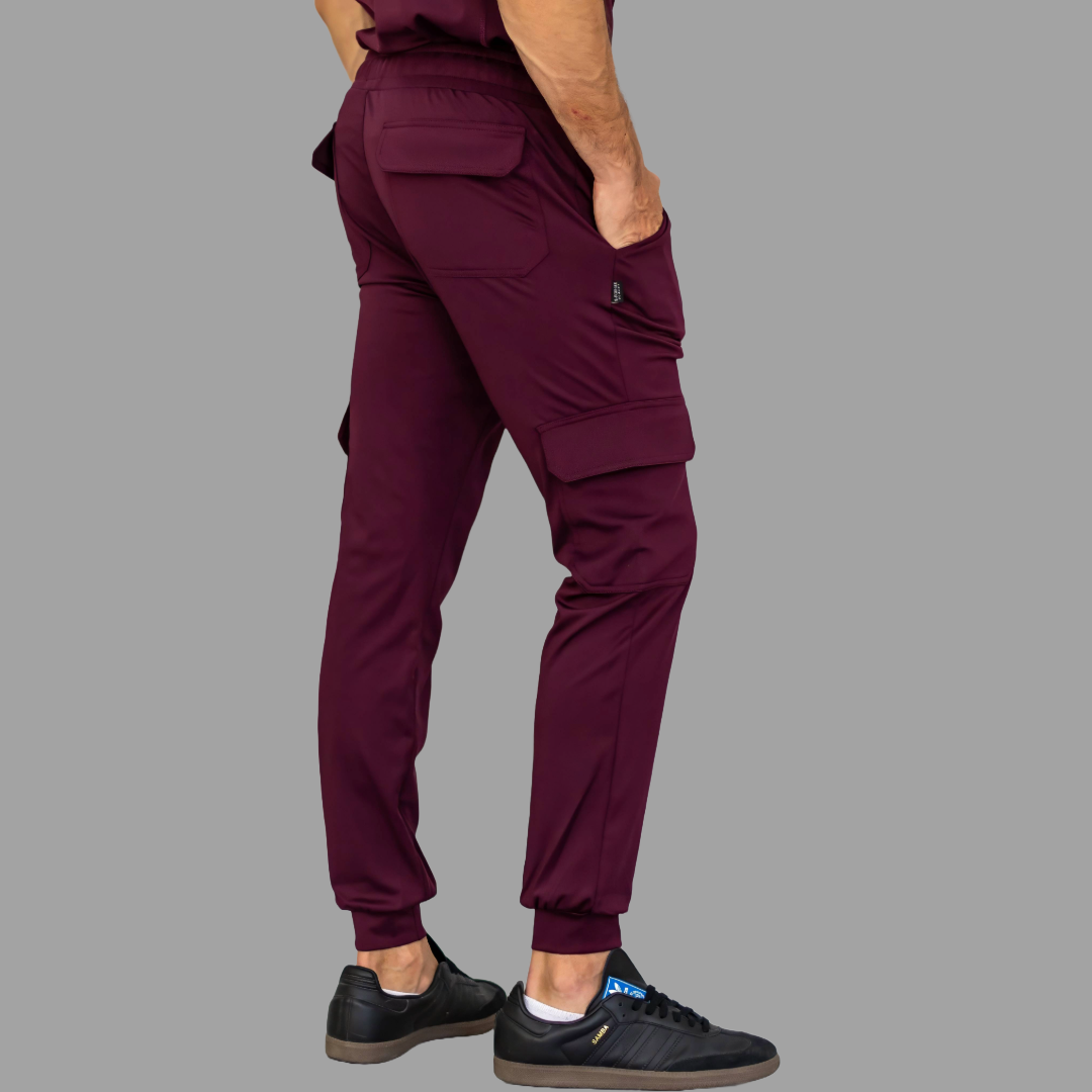 Jogger Est. 910 Quirurgico Hombre Vino Super Stretch, Scrubs 910