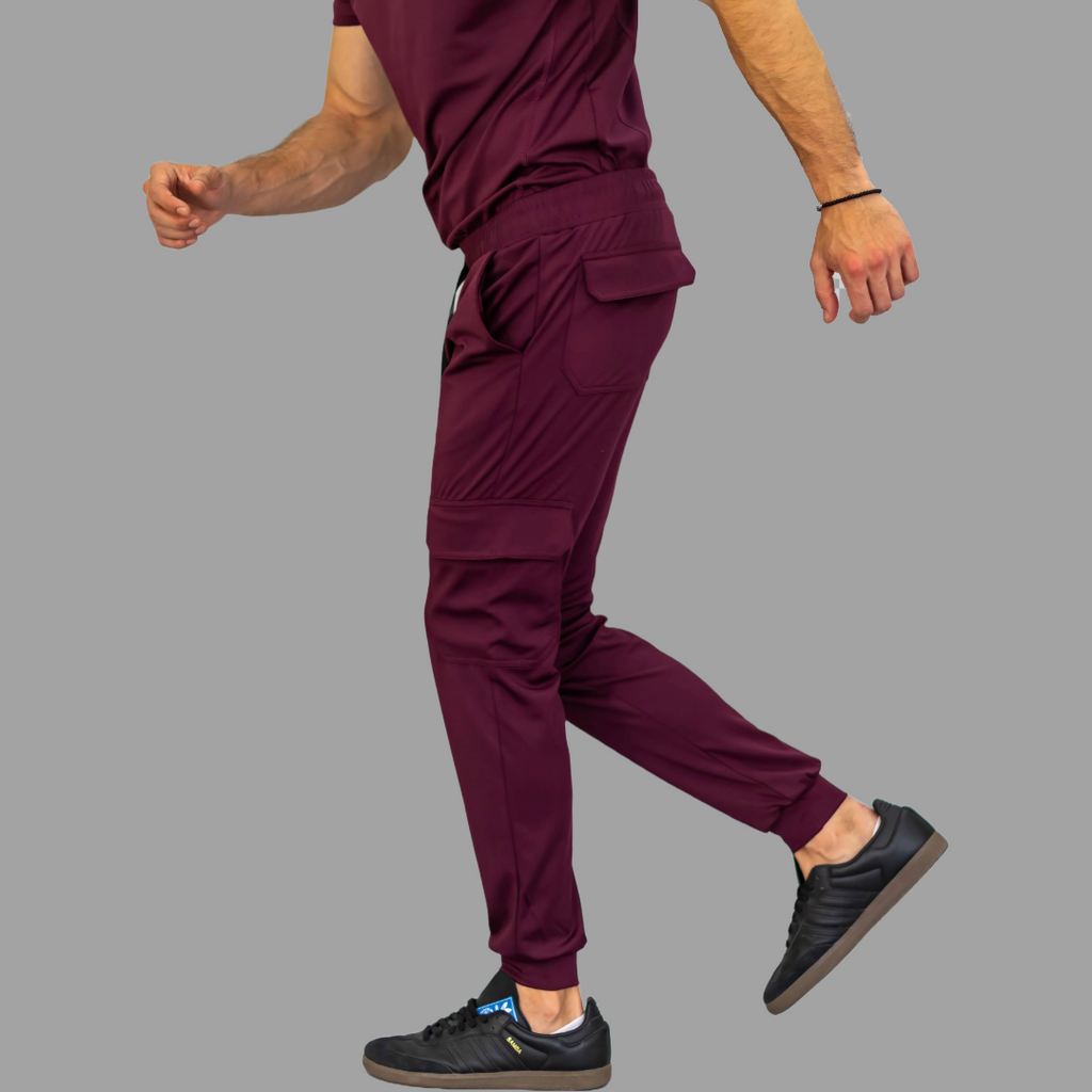 Jogger Quirurgico Hombre Vino Super Stretch, Scrubs 910