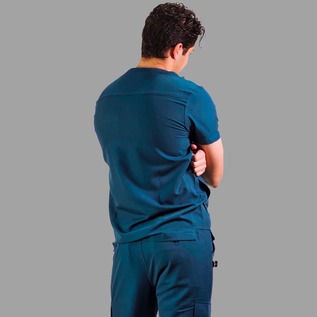 Conjunto Quirúrgico Antifluido Hombre – Estilo 300 Azul Caribe