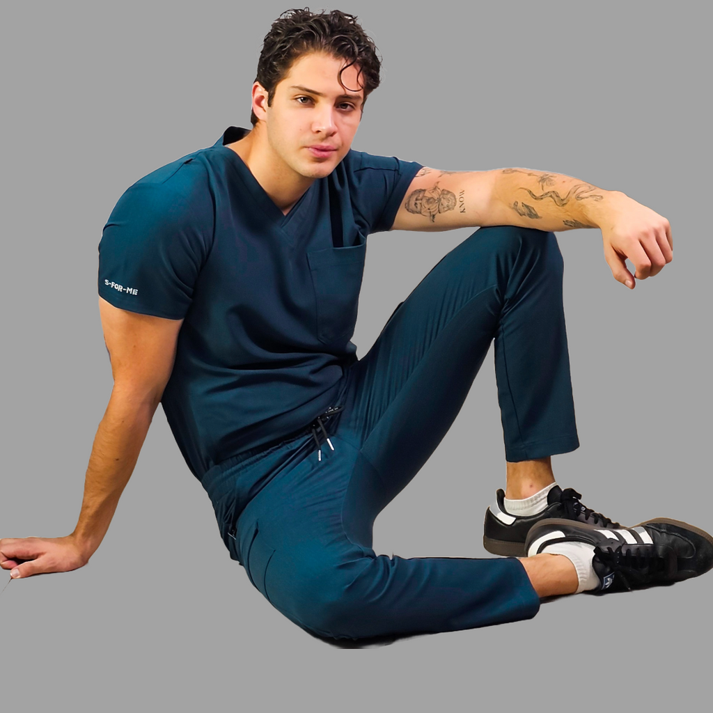 Pantalon Quirurgico Antifluido Hombre Azul Caribe, Scrubs 300