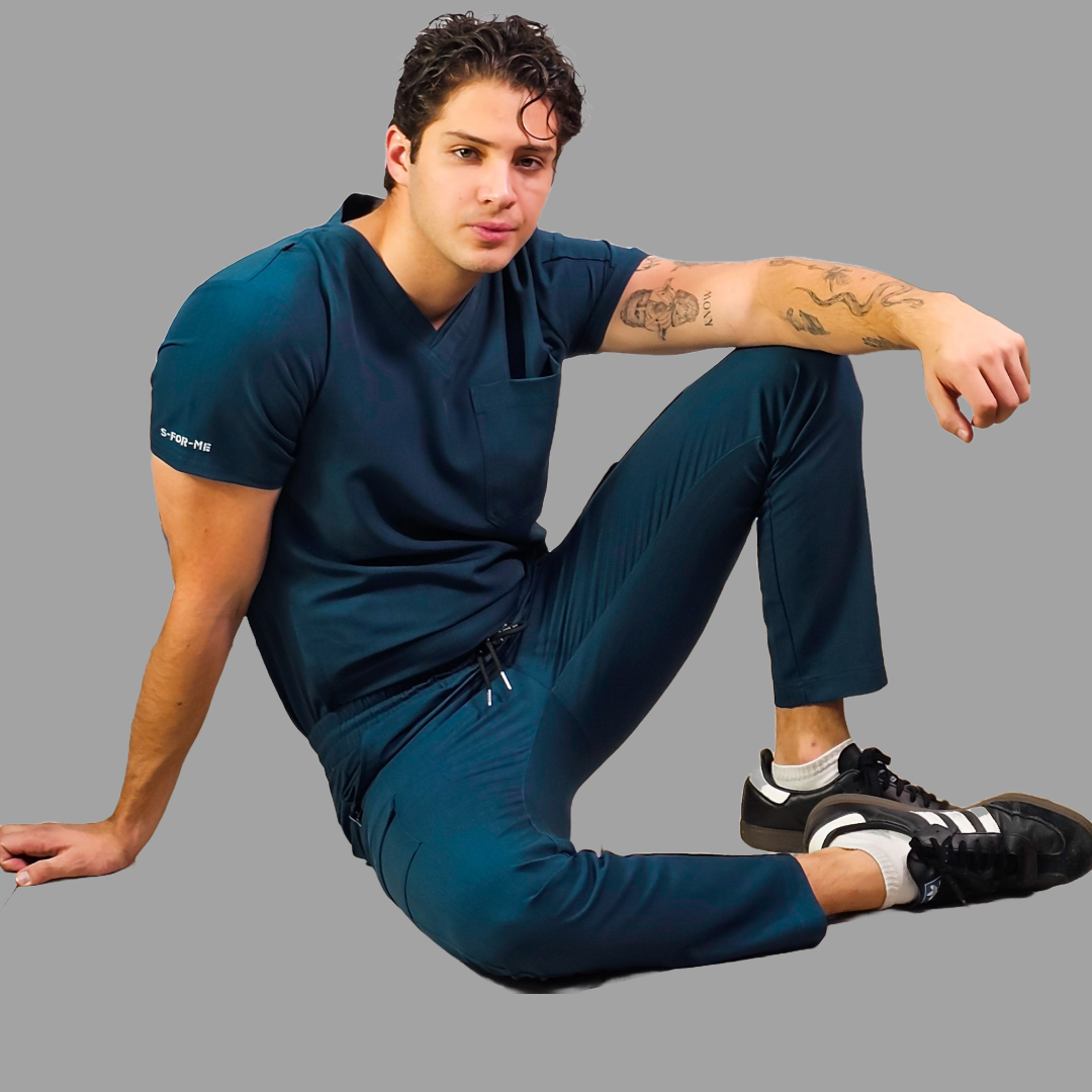 Pantalon Quirurgico Antifluido Hombre Azul Caribe, Scrubs 300
