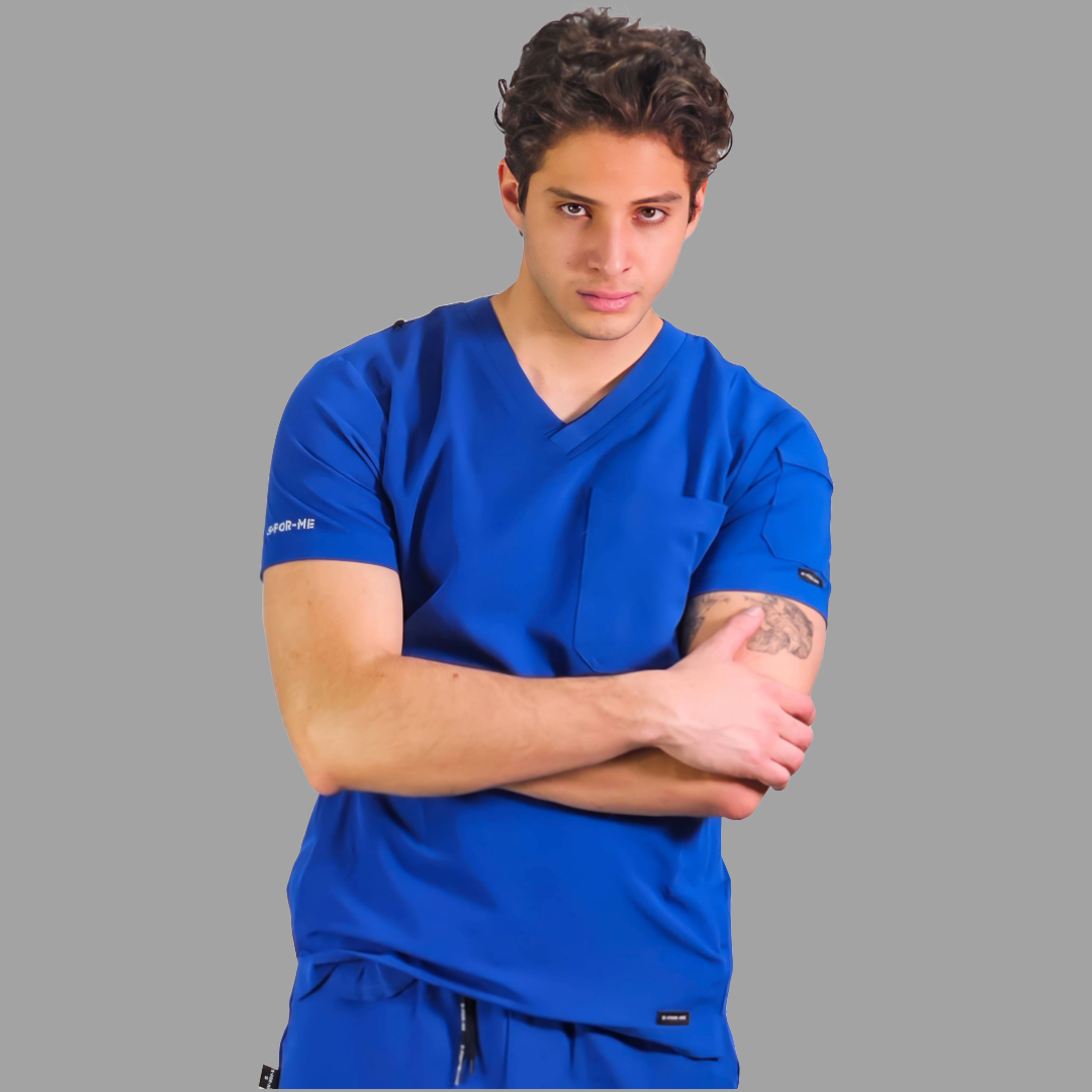 Conjunto Quirúrgico Antifluido Hombre – Estilo 300 Azul Rey
