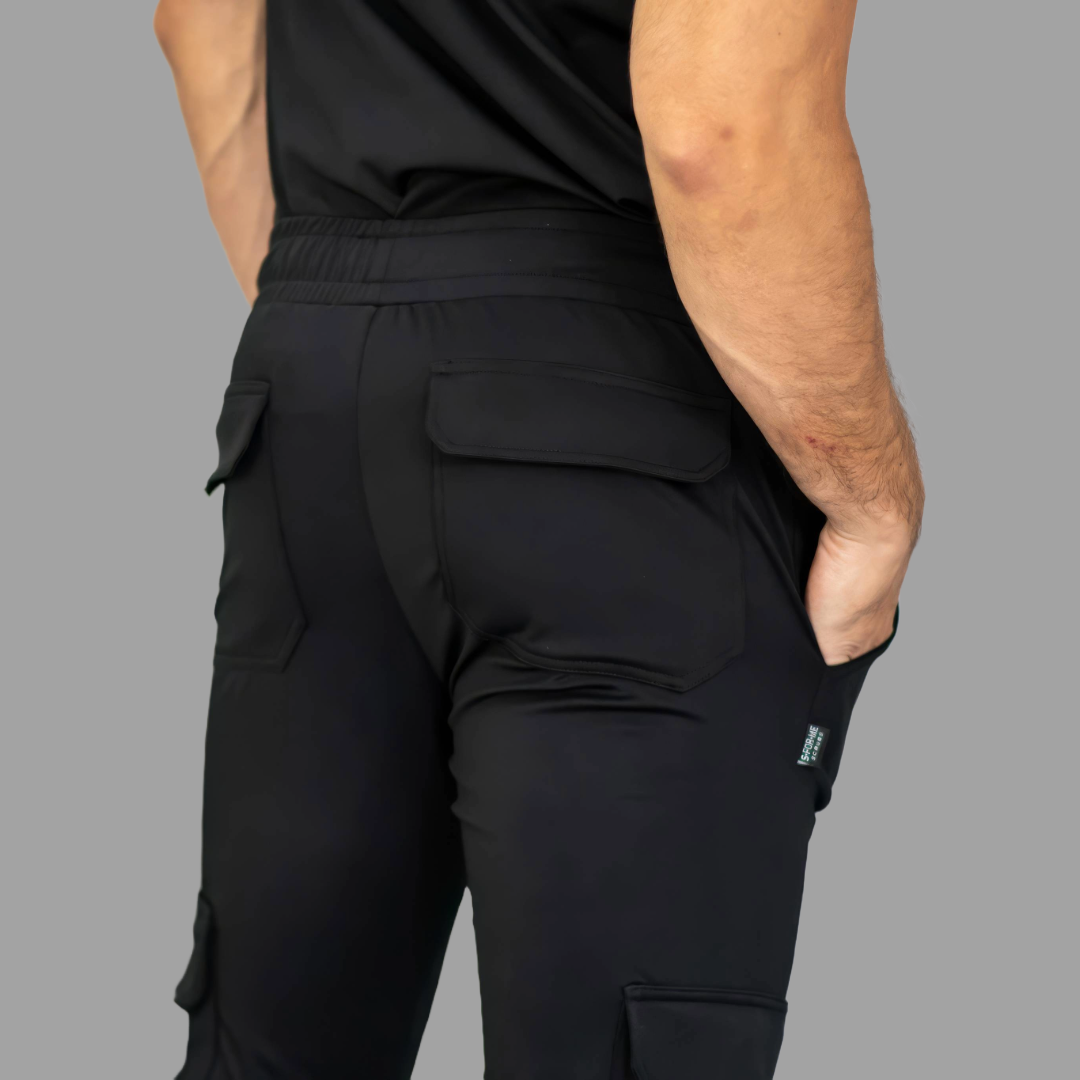 Jogger Est. 910 Quirúrgico Negro Hombre Super Stretch, Scrubs Est. 910