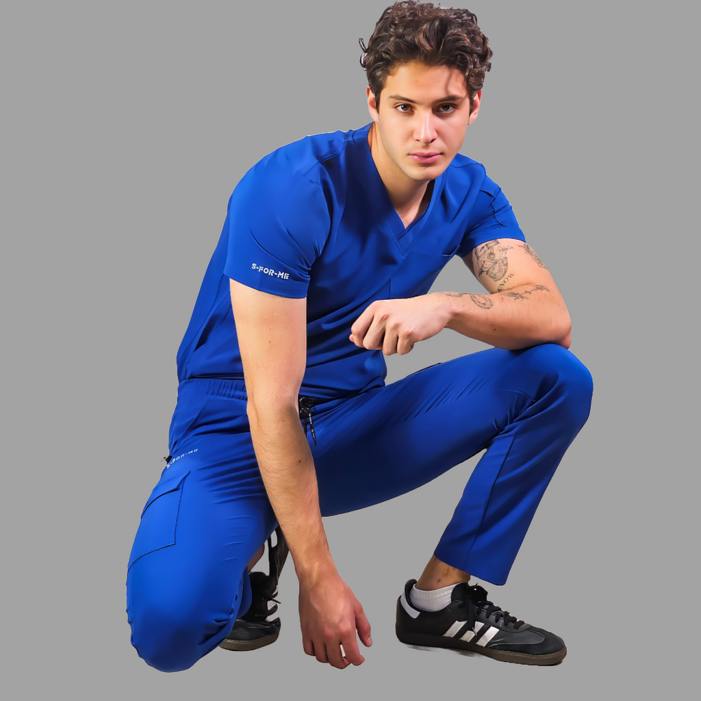 Pantalon Quirurgico Antifluido Hombre Azul Rey, Scrubs 300