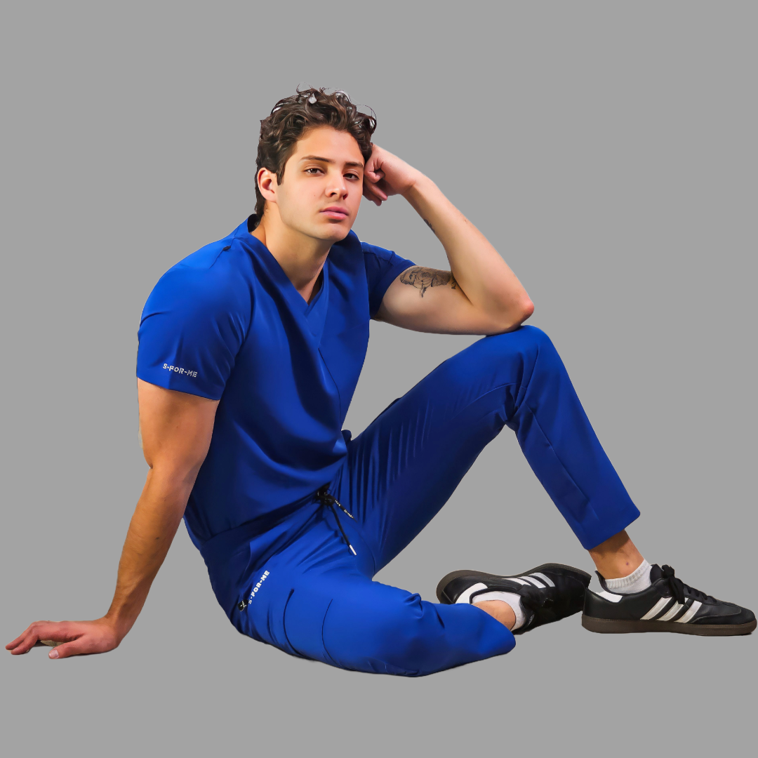 Pantalon Quirurgico Antifluido Hombre Azul Rey, Scrubs 300