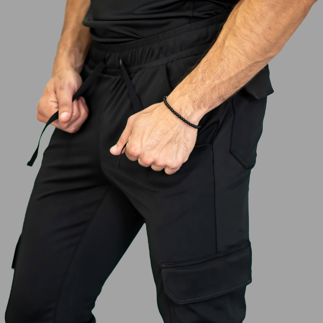 Jogger Est. 910 Quirúrgico Negro Hombre Super Stretch, Scrubs Est. 910