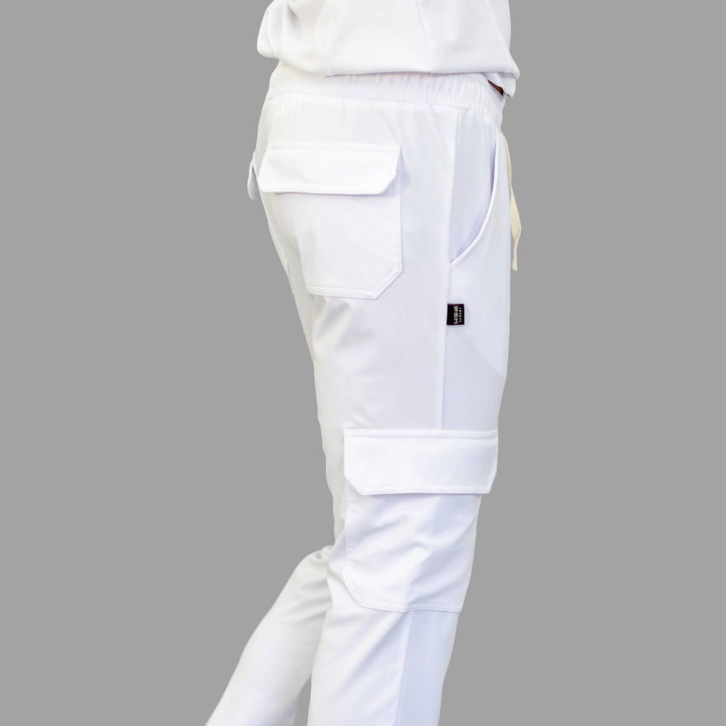 Jogger Quirúrgico Hombre Blanco Super Stretch, Scrubs Est. 910