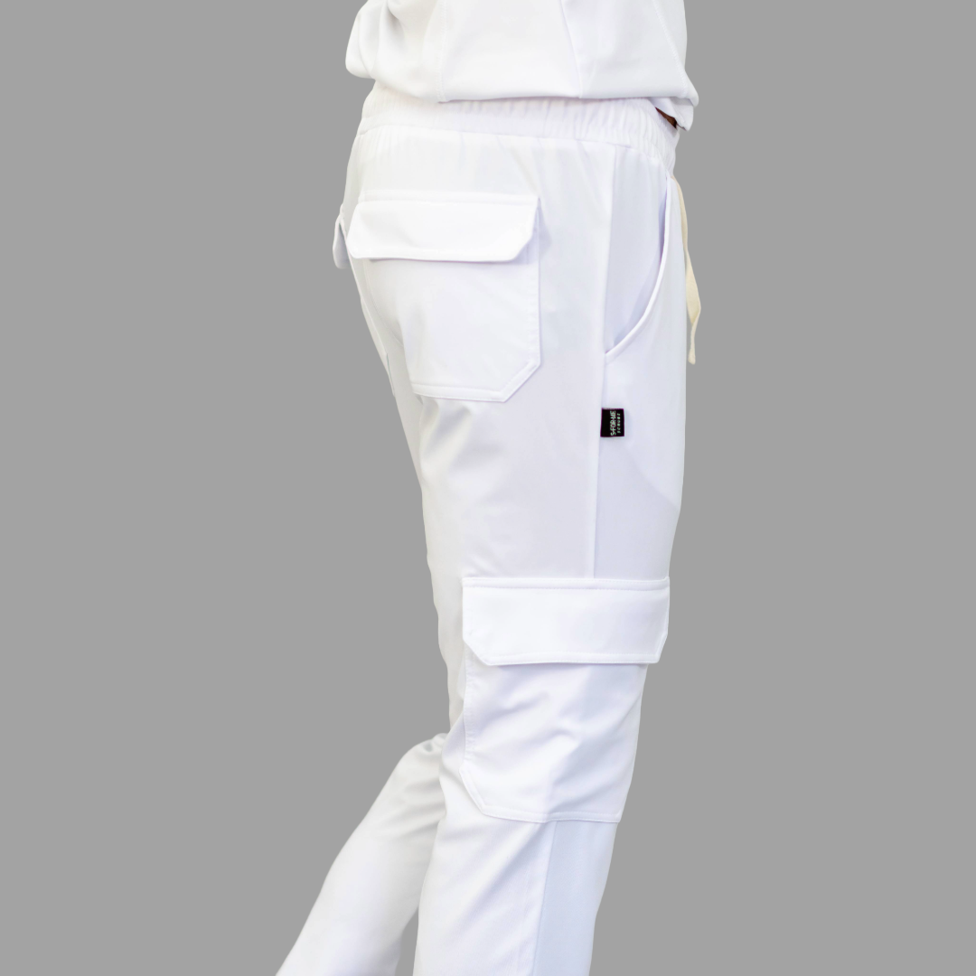 Jogger Quirúrgico Hombre Blanco Super Stretch, Scrubs Est. 910