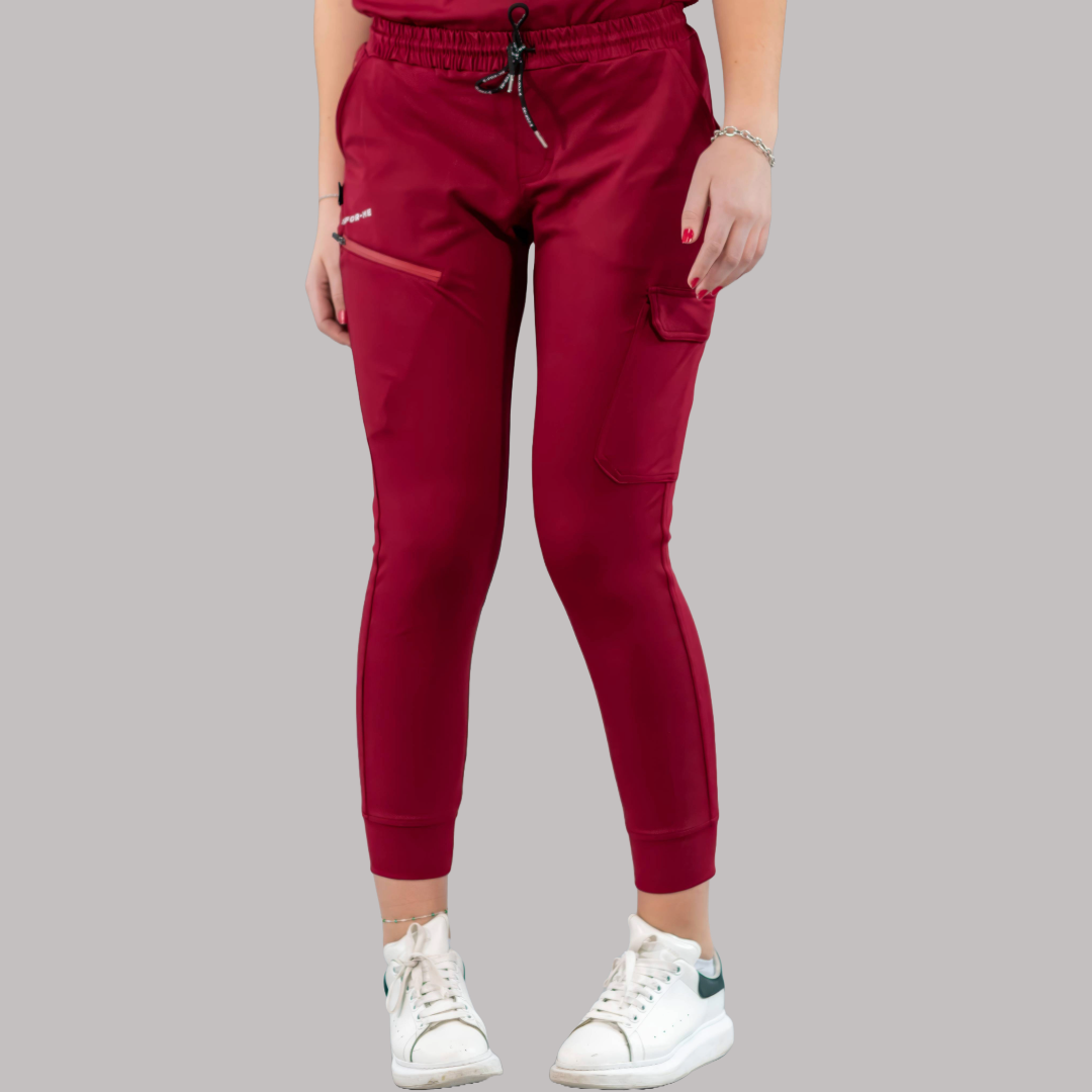 Jogger Unisex Quirúrgico Super Stretch Vino, Scrubs 905