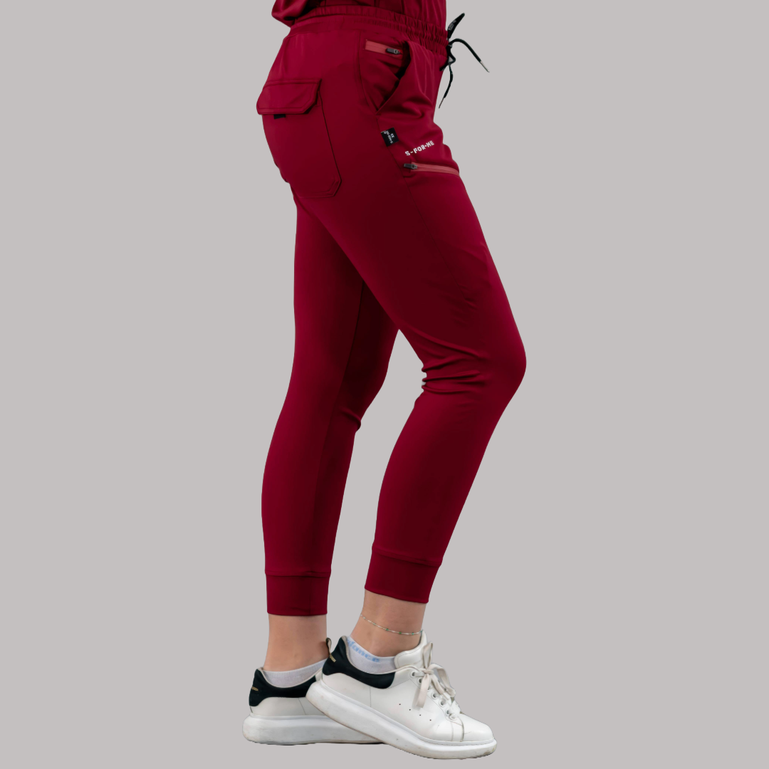 Jogger Unisex Quirúrgico Super Stretch Vino, Scrubs 905