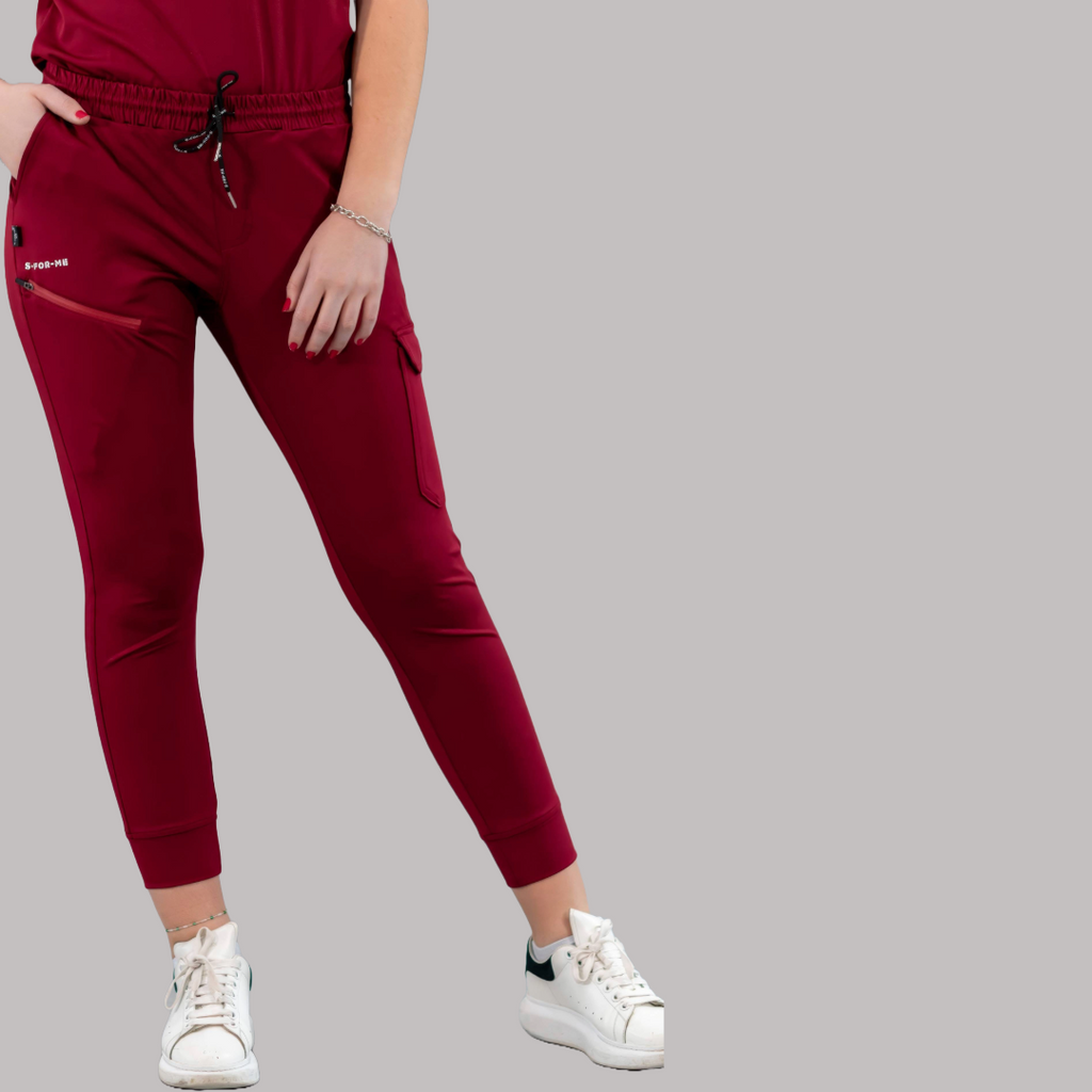 Jogger Unisex Quirúrgico Super Stretch Vino, Scrubs 905
