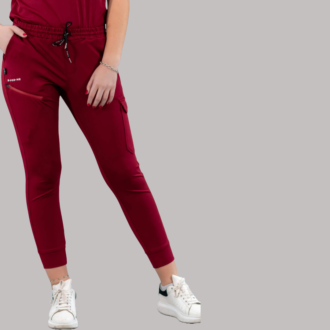 Jogger Unisex Quirúrgico Super Stretch Vino, Scrubs 905