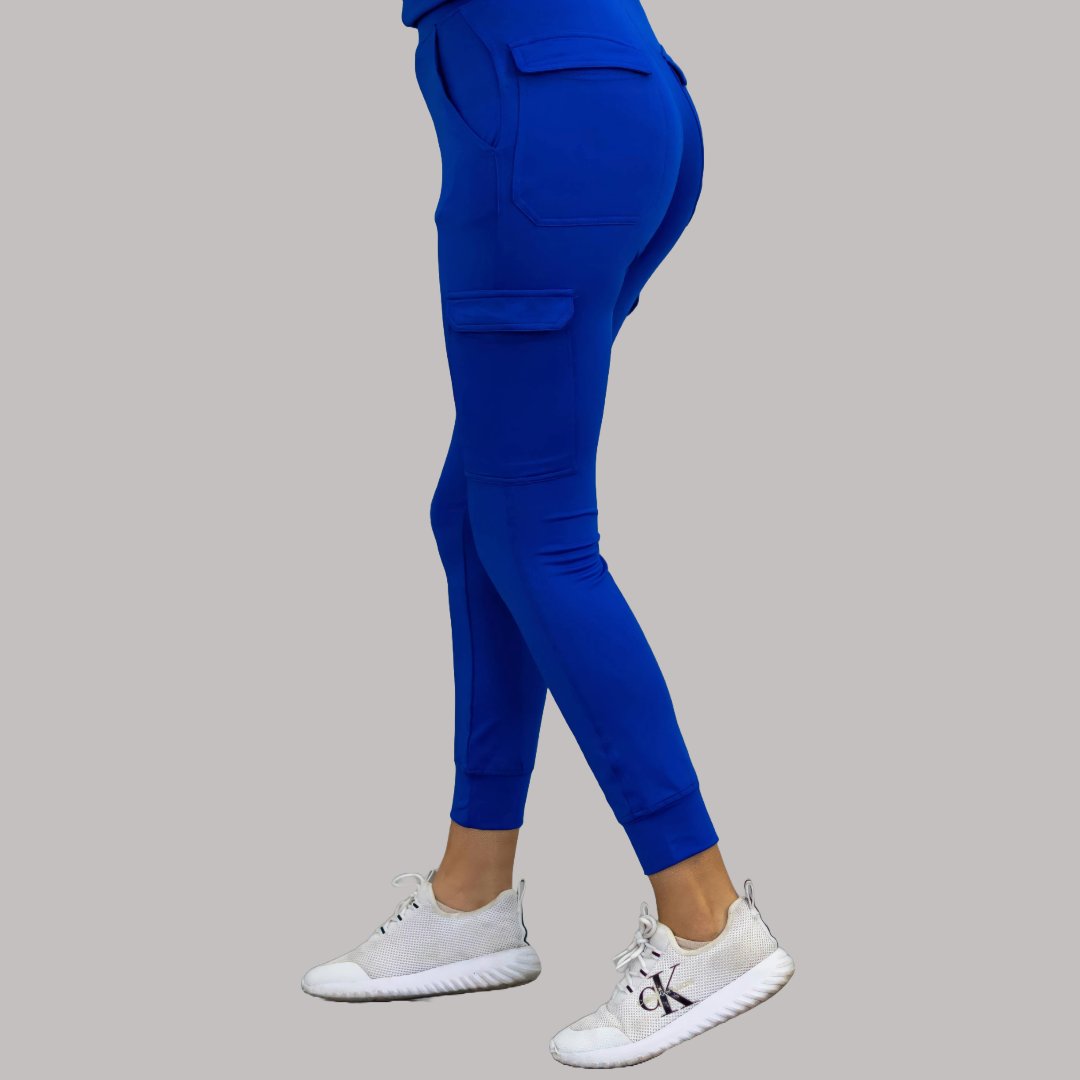 Jogger medico azul rey mujer Estilo 901 tela sin arrugas
