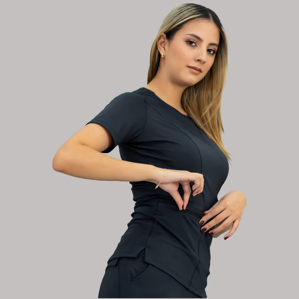 Conjunto Quirúrgico Mujer – Estilo 901 Negro | Super Stretch