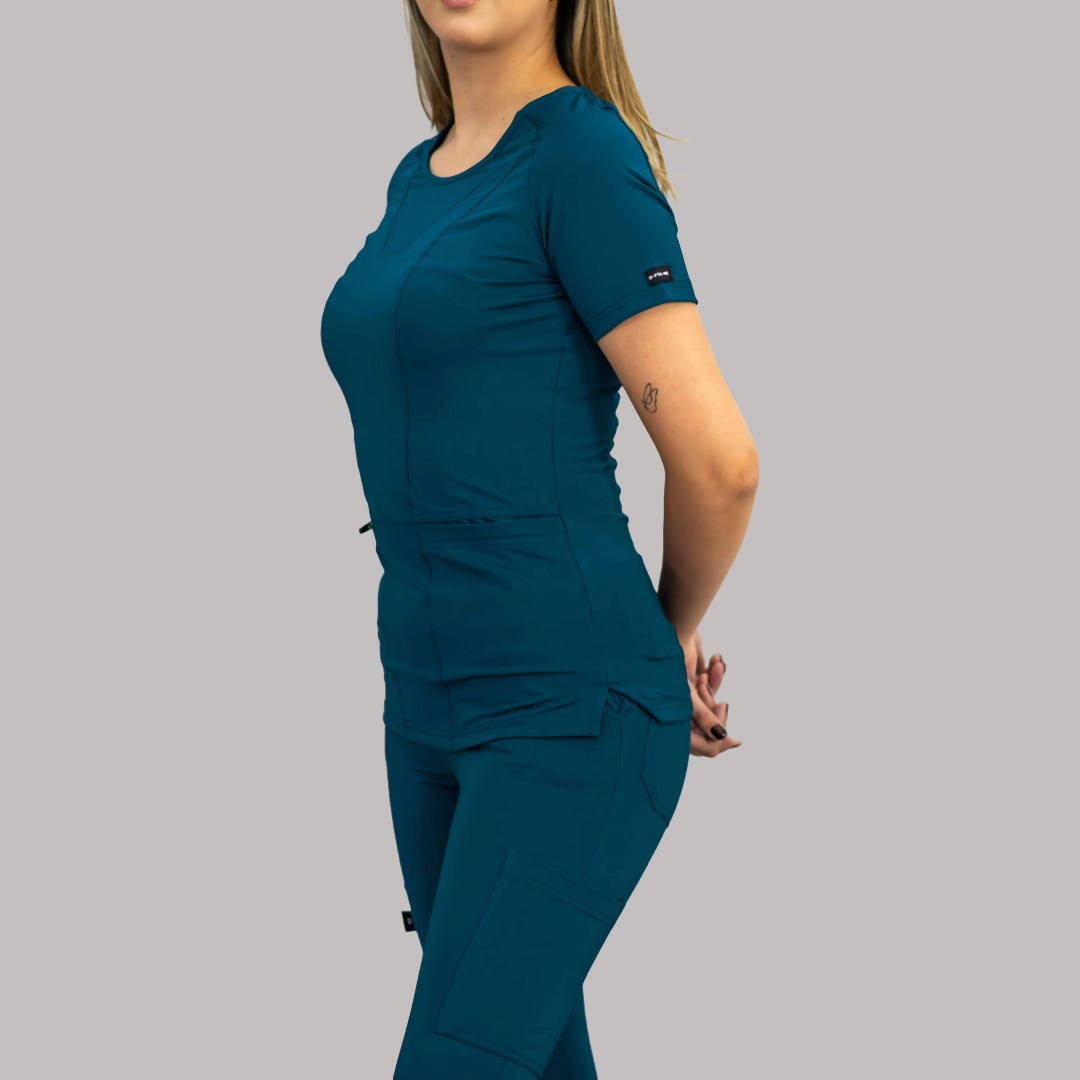 Filipina Quirurgica Mujer Slim Fit Azul Corsair, Super Stretch, Scrubs 901