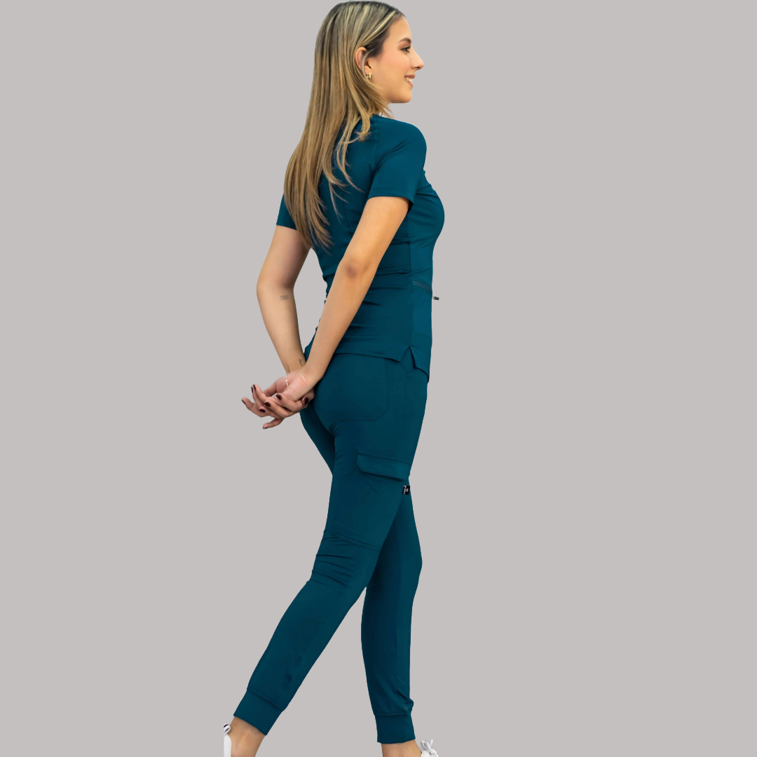 Filipina Quirurgica Mujer Slim Fit Azul Corsair, Super Stretch, Scrubs 901