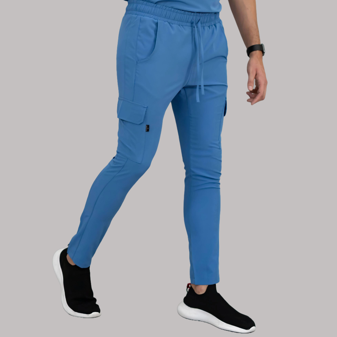 Pantalón Quirúrgico Skinny, Azul Plumbago F.W Hombre, Scrubs 520