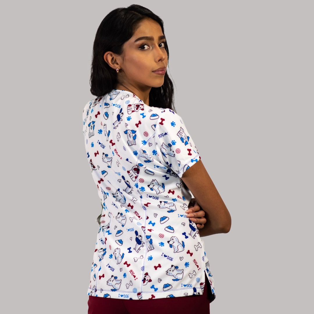 Filipina Quirurgica Estampada Love Dog 501  Mujer FW