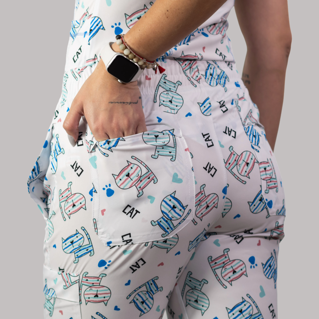 Jogger 6 bolsas Estampado cats Mujer F.W