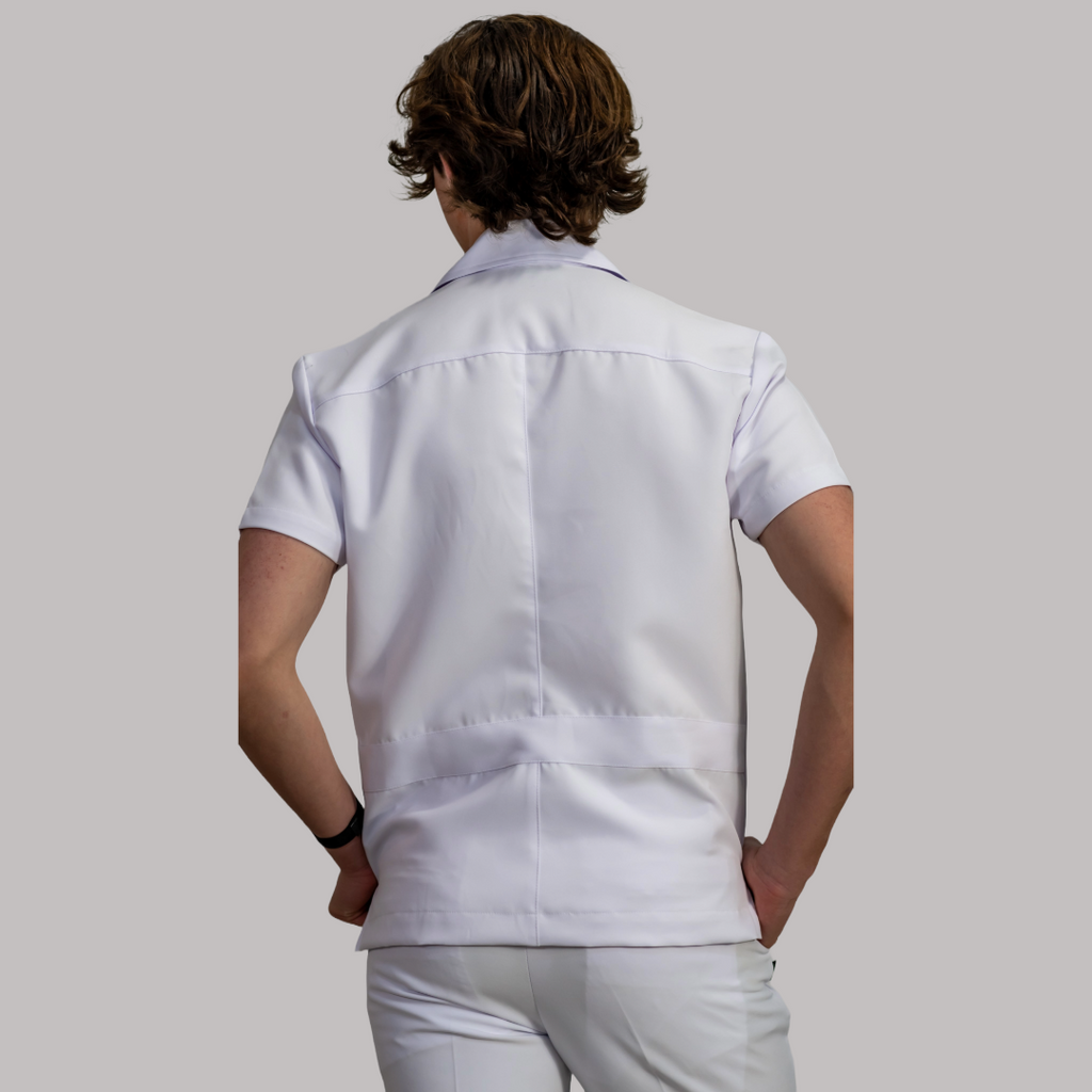 Filipina Hombre Blanca Alviero cuello sport Con Cierre Antifluido